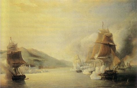 Bombardement d’Alger les 1er et 3 juillet 1830 par l’escadre de l'amiral Duperré.